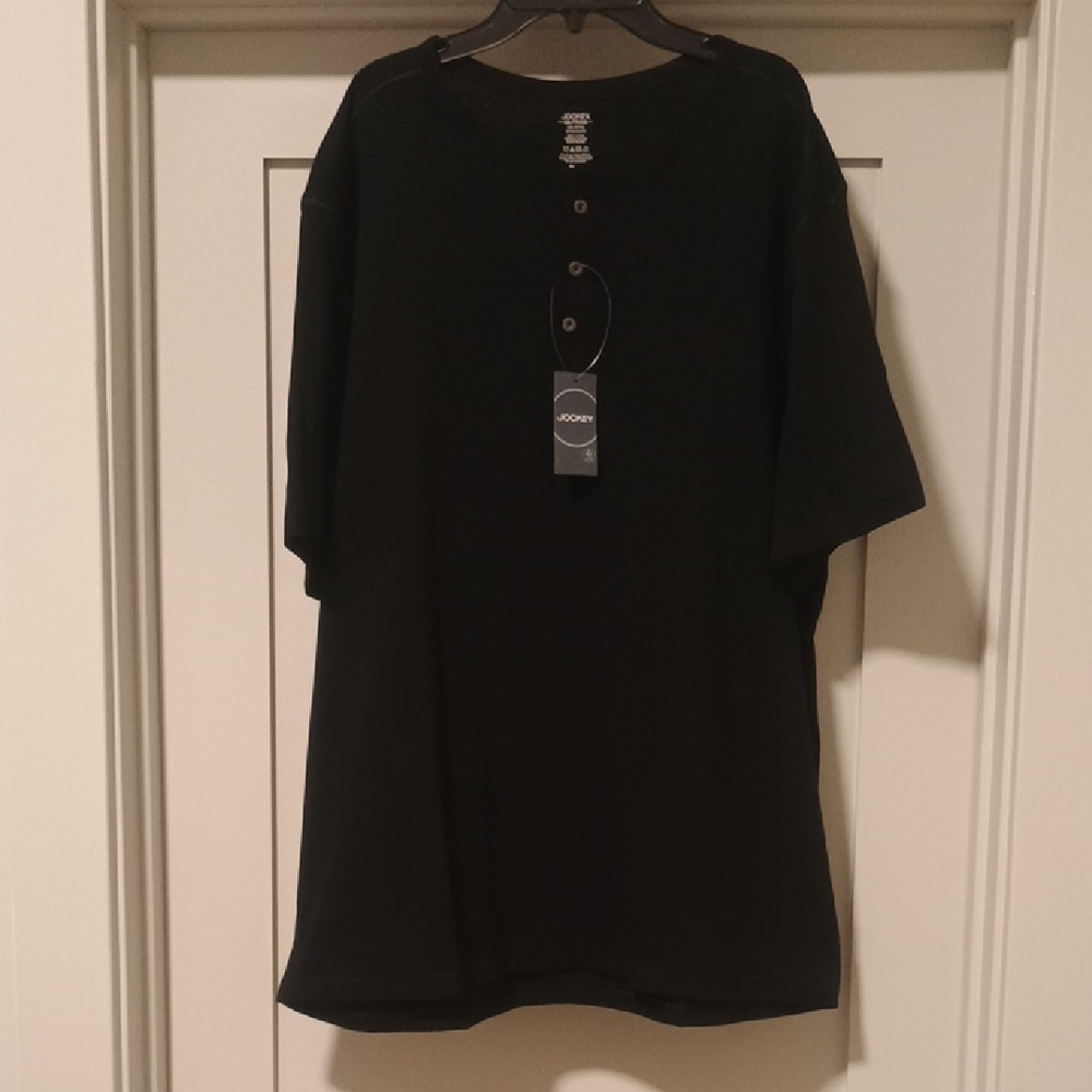 Jockey Black Henley Shirt